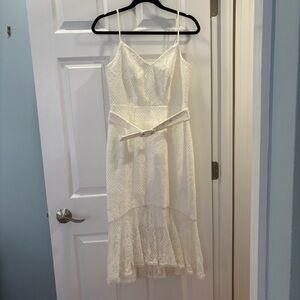 NWT Ever New Melbourne White Lace Belt Dress